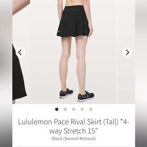 Lululemon Women’s Pace Rival Skirt (Tall), Size 8